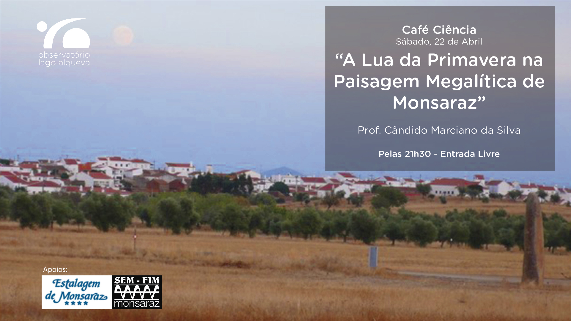 Café Ciência - A Lua da Primavera na paisagem megalítica de Monsaraz